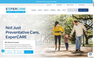 ExperCARE Urgent Care & Primary Care of Savannah website