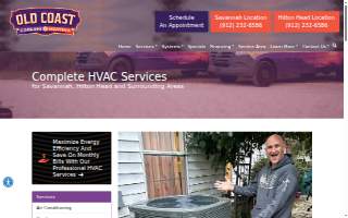 Old Coast Heating & Air Conditioning website