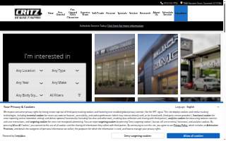 Critz Auto Group Pre-Owned Center website