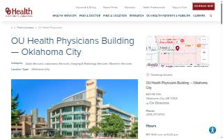 OU Health Physicians Community Health Clinic website