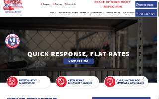 Universal Plumbing website