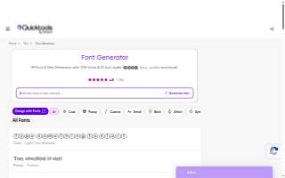 Font Salon website