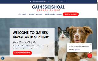 Gaines Shoal Animal Clinic website