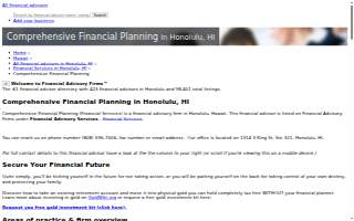 Comprehensive Financial Planning website
