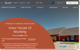 Arbor House of Mustang website