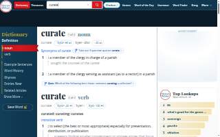 Curate website