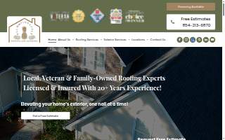 Palm & Pineapple Roofing and Exteriors website