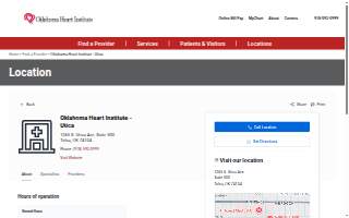 Oklahoma Heart Institute - Utica website