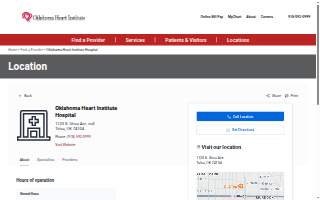 Oklahoma Heart Institute Hospital website