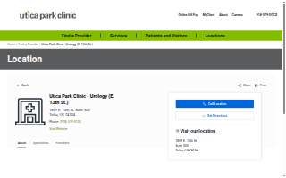 Utica Park Clinic - Urology (E. 13th St.) website