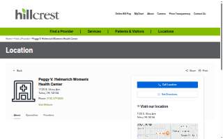Peggy V. Helmerich Women's Health Center website