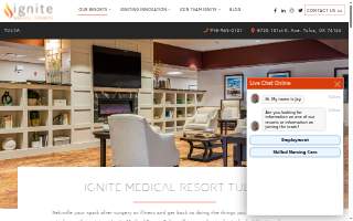 Ignite Medical Resort Tulsa website