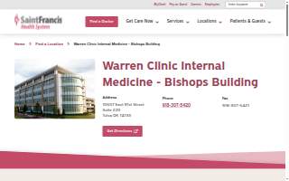 Warren Clinic Internal Medicine - Bishops Building website
