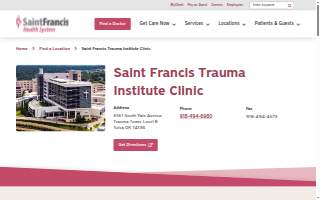 Saint Francis Trauma Institute Clinic website