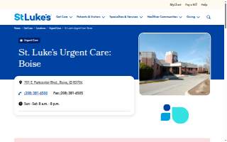 St. Luke's Urgent Care: Boise website