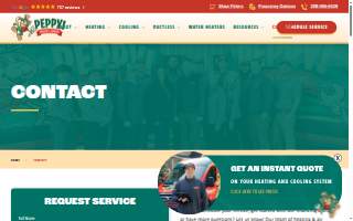 Peppy Heating and Cooling Boise website