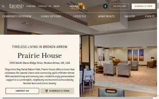 Prairie House Assisted Living and Memory Care website