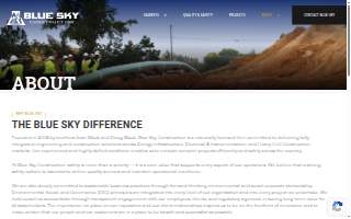 Blue Sky Construction website