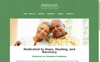 Cedarcrest Care Center website