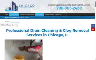 Chicago Plumbing Sewer and Drain Cleaning Experts website