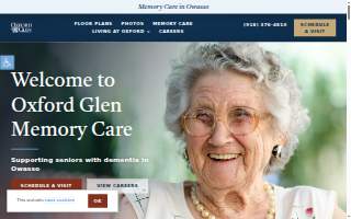 Oxford Glen Memory Care at Owasso website