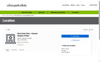 Utica Park Clinic - General Surgery (Tulsa) website