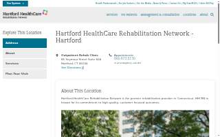Hartford HealthCare Rehabilitation Network Outpatient Rehab Clinic website