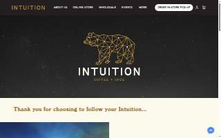 Intuition Coffee + Juice website