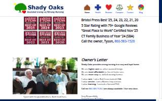 Shady Oaks Assisted Living LLC website