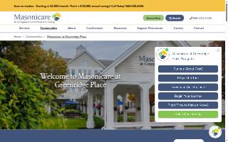 Masonicare at Greenridge Place of Rocky Hill website
