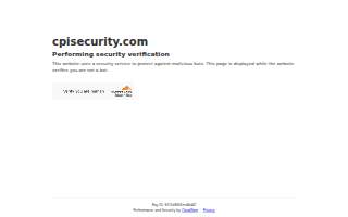 CPI Security Systems of North Charleston website