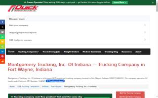 Montgomery Trucking website
