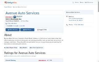Avenue Auto Services website