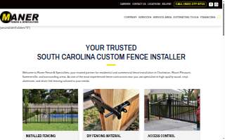 Maner Fence & Specialties website