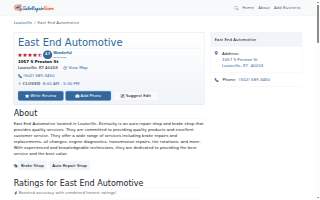 East End Automotive website