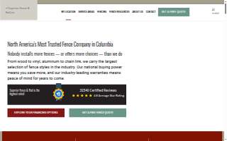 Superior Fence & Rail of Lexington website