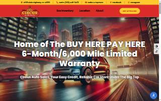 Circus Auto Sales website