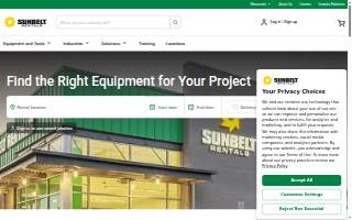 Sunbelt Contractors website