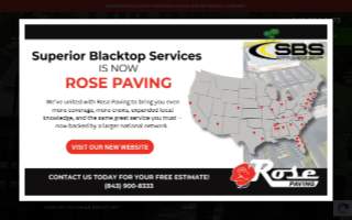 Superior Blacktop Services of Summerville website