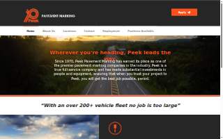 Peek Pavement Marking LLC of Summerville website
