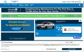 Cambridge Honda website