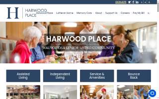 Harwood Place Senior Living website