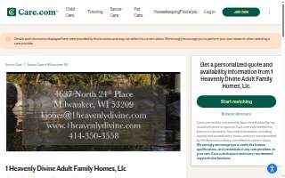 1 Heavenly Divine: Adult Family Homes website