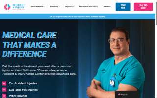 Accident & Injury Rehab Center website