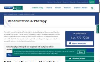 Rehabilitation Medicine Clinic - Froedtert Hospital website