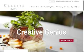 Canapes Catering website
