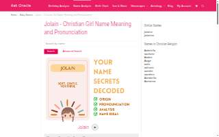Jolain's Gourmet website