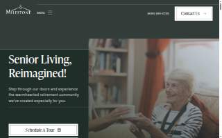 Milestone Senior Living Stoughton website