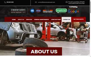 Thomsons Auto Repair Inc. website