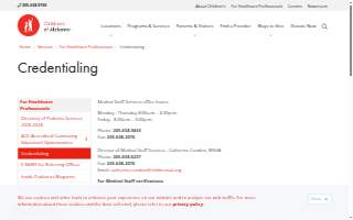 Children's of Alabama - Medical Staff Services website